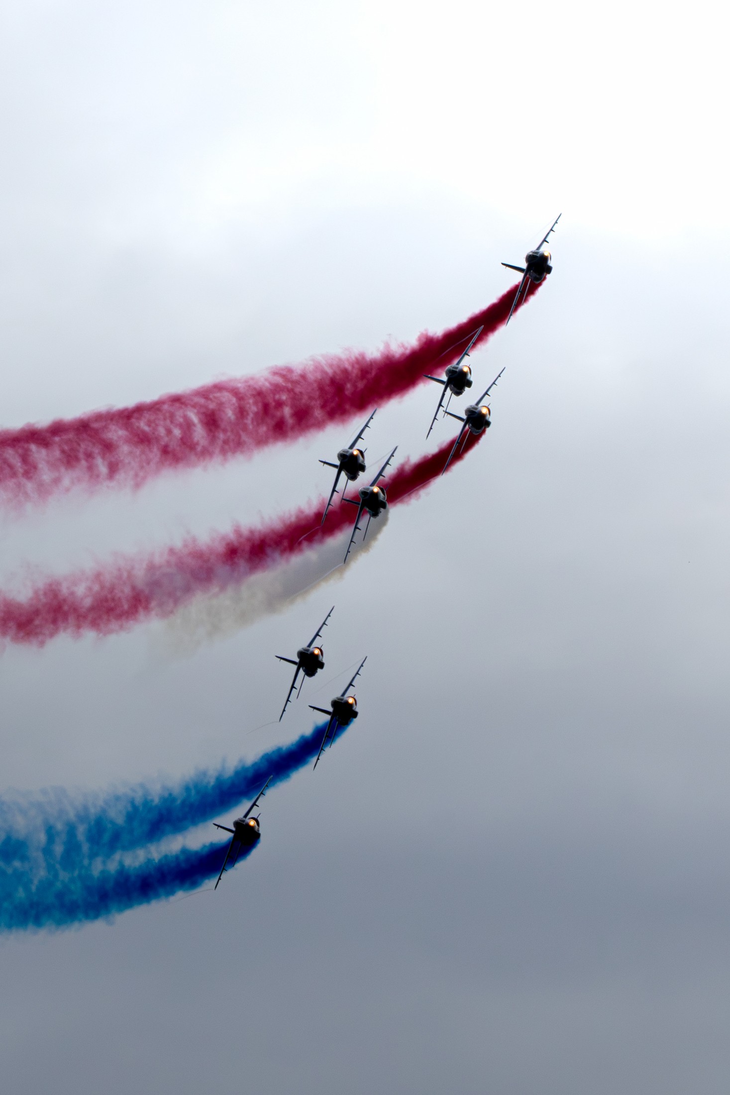 Patrouille de France en Formation et fumigènes